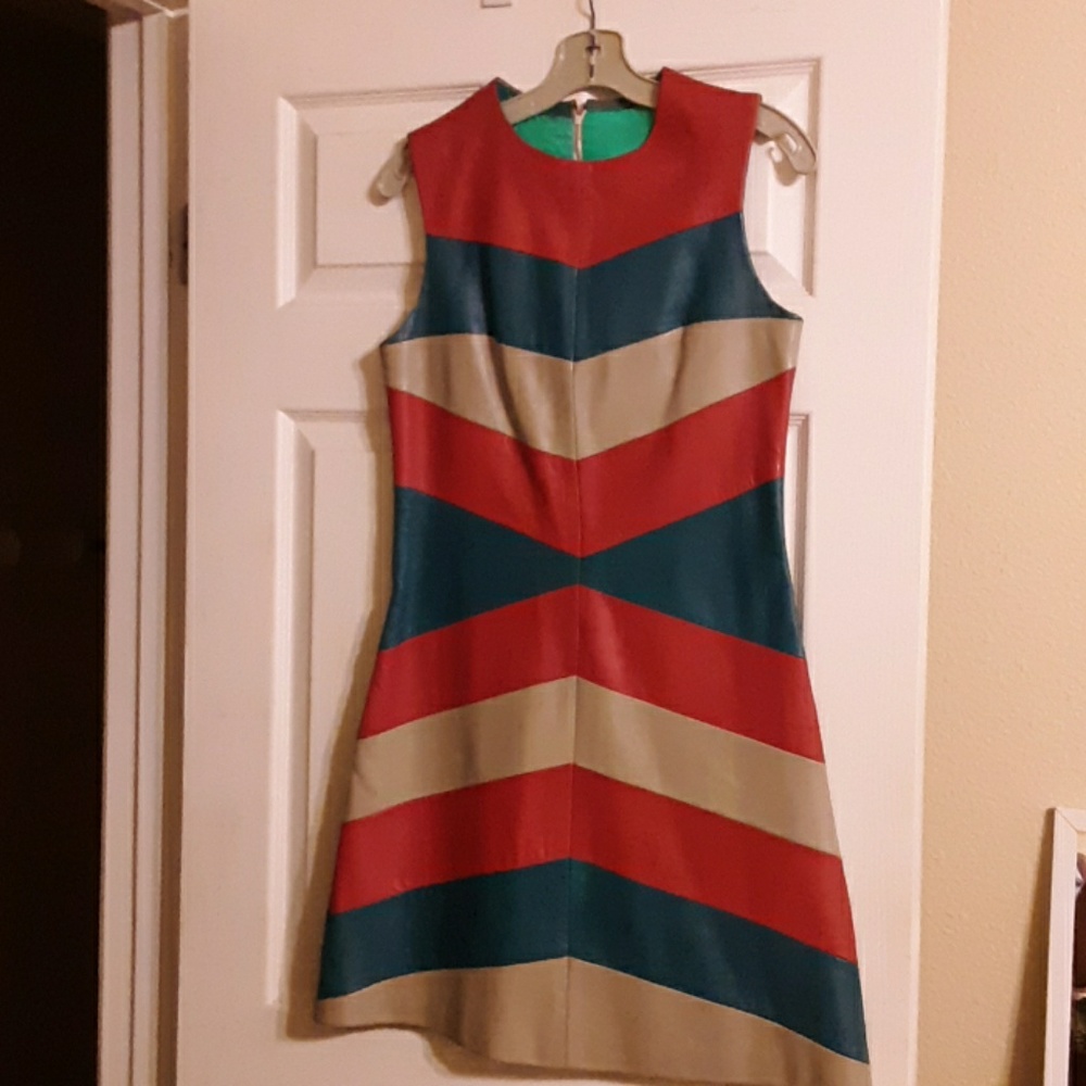 Retro Leather Mini Dress/Spain